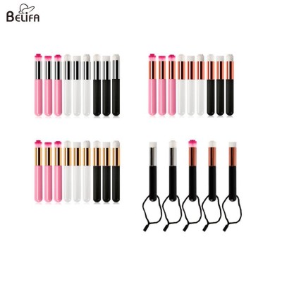 Belifa wholesale private label pink white black handle  rose gold eyelash extensions makeup cleaning cleansing clean brush